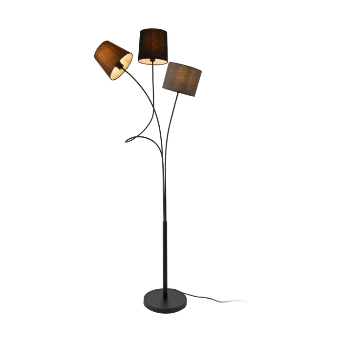 Stehleuchte 'Treviso' 146cm 3x E14 max. 40W Stehlampe Standleuchte Stand Lampe Metall 3-flammig [lux.pro]